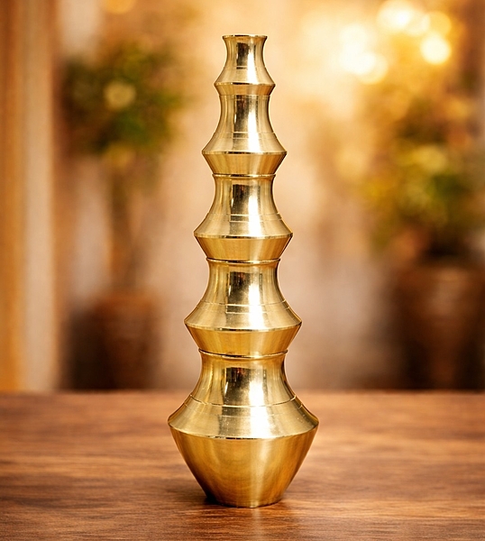 Brass Kubera Kalash Ghada Pot Set of 5 - 10 inch Height