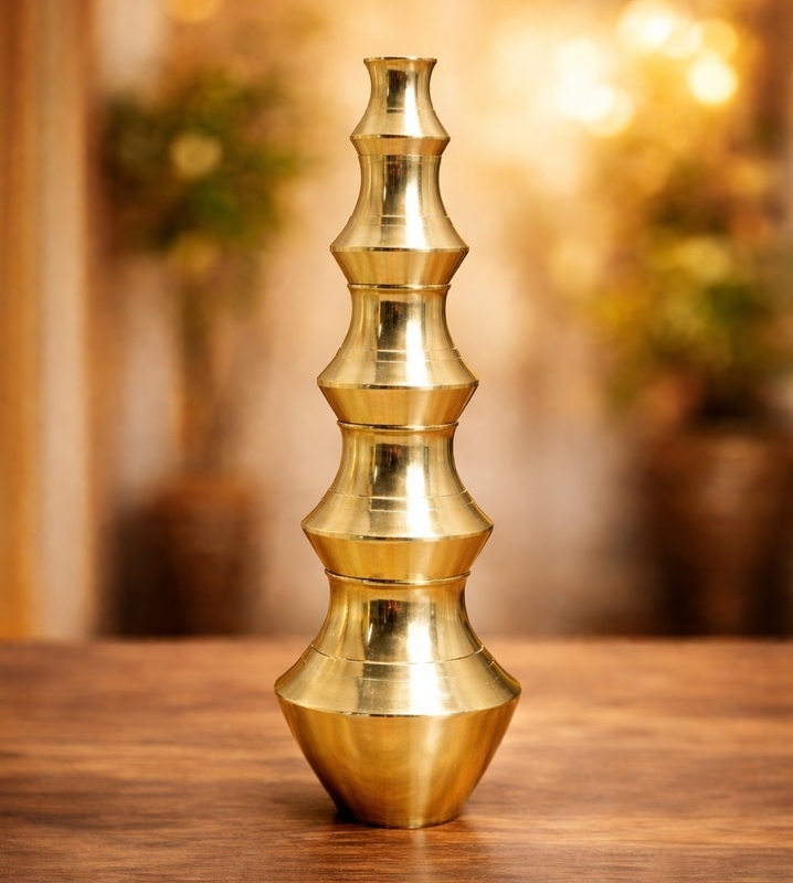 Brass Kubera Kalash Ghada Pot Set of 5 - 10 inch Height