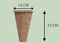 Coco Conical Liner |  5 & 9 Inch | Natural Coir Hanging Basket Liner
