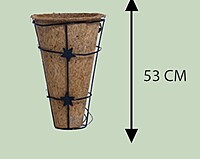 Coco Conical Liner with Metal Hanger | 5 Inch Coir Hanging Planter | Total Height 85 cm