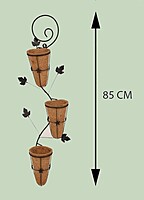 Coco Conical Liner with Metal Hanger | 5 Inch Coir Hanging Planter | Total Height 85 cm