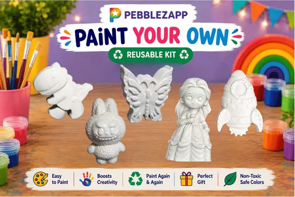 Reusable Kids Painting Kit | Dinosaur, Labubu, Space, Butterfly & Princess-Set of 5