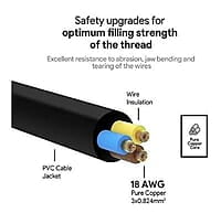 Champion Power Cord Cable for Desktop Computer 1.2 Mtr 3 Pin Cable (Black) Champion Power Cord Cable for Desktop Computer 1.2 Mtr 3 Pin Cable (Black)