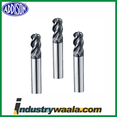 Addison 16 X 16 X 45 X 100 MM Long Series Solid Carbide Gp Ball Nose End Mills - K2Gpsb / K4Gpsb Series Upto 45HRC