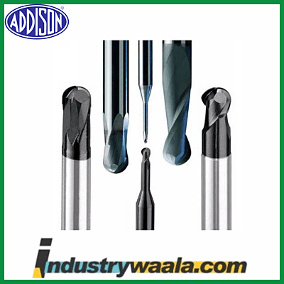 Addison 16 X 16 X 45 X 100 MM Long Series Solid Carbide Gp Ball Nose End Mills - K2Gpsb / K4Gpsb Series Upto 45HRC
