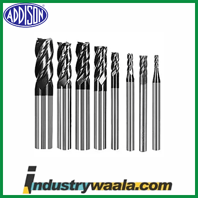 Addison 3 X 4 X 12 X 38 MM Solid Carbide Gp End Mills- K2Gpse K4Gpse Series Upto 45HRC