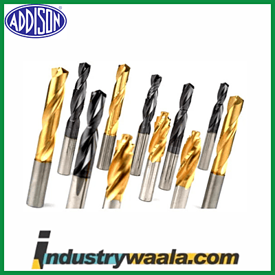 Addison 17 X 17 X 125 X 184 MM Coagted Solid Carbide Jobber Drill K816 Series Upto 45HRC