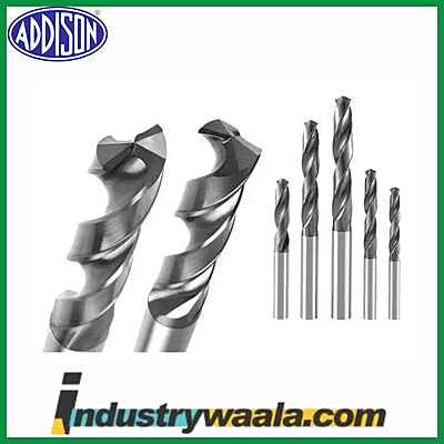 Addison 1.9 X 1.9 X 22 X 46 MM Uncoated Solid Carbide Jobber Drill- K816 Series Upto 45HRC