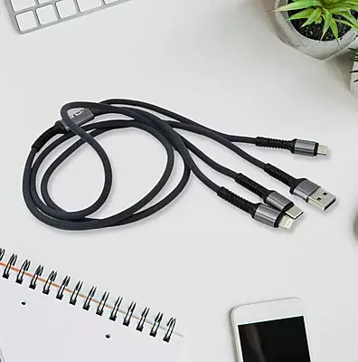 Super Fast 3 in 1 Charging Cable 100w Pack of 1 Super Fast 3 in 1 Charging Cable 100w Pack of 1