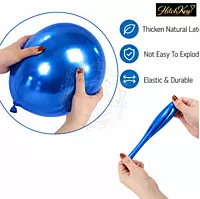 Chrome Blue Balloons - Pack of 40