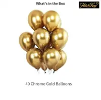 Chrome Gold Balloons - Pack of 40