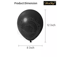 Metallic Black Balloons Kit - 50 Pcs