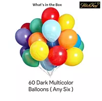 Metallic Multicolor Balloons Kit - 60 pcs