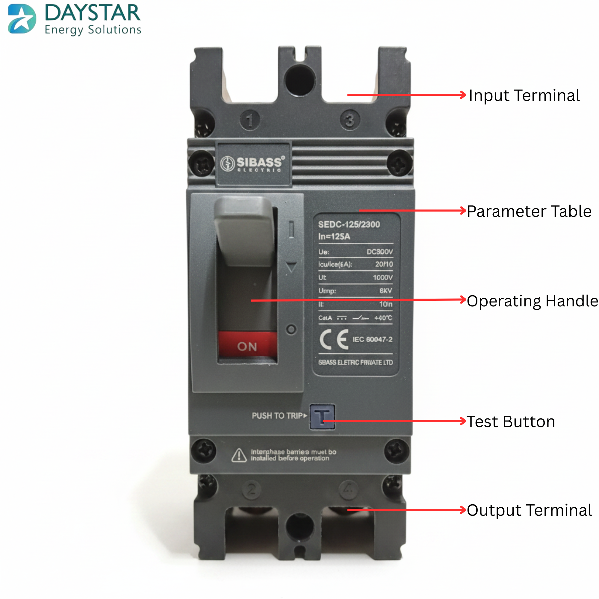 DC MCCB 125A 2-Pole  – Circuit Breaker for DC Protection-High current DC appliances