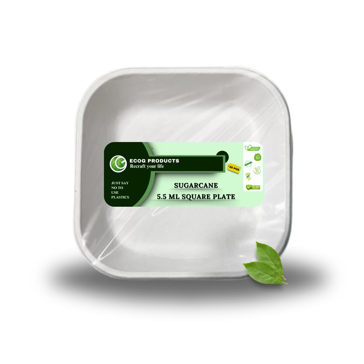 Ekopack Sugar Cane 5.5 Square Plate