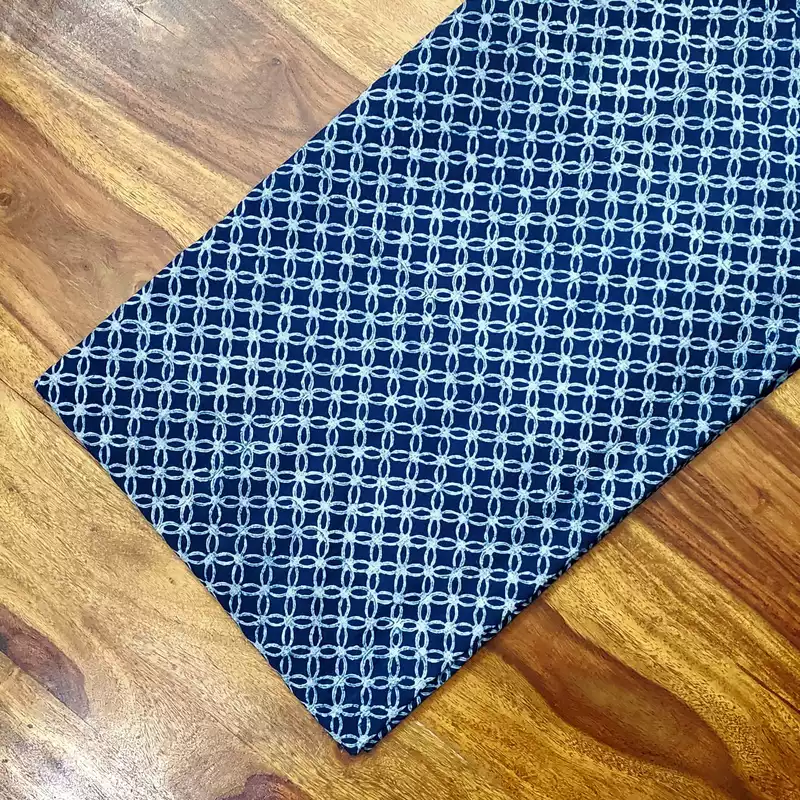 Akola Dabu Indigo Cotton Fabric #5