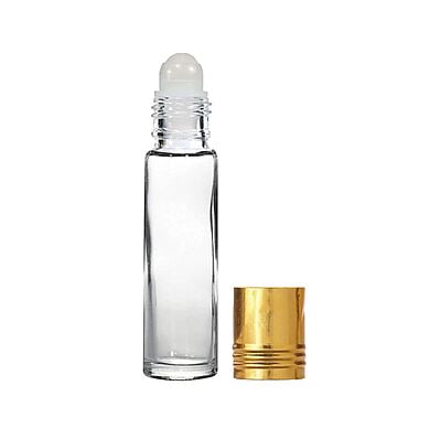 8 ml GLASS Round Bottle + Roll On Gold Cap 8 ml GLASS Round Bottle + Roll On Gold Cap