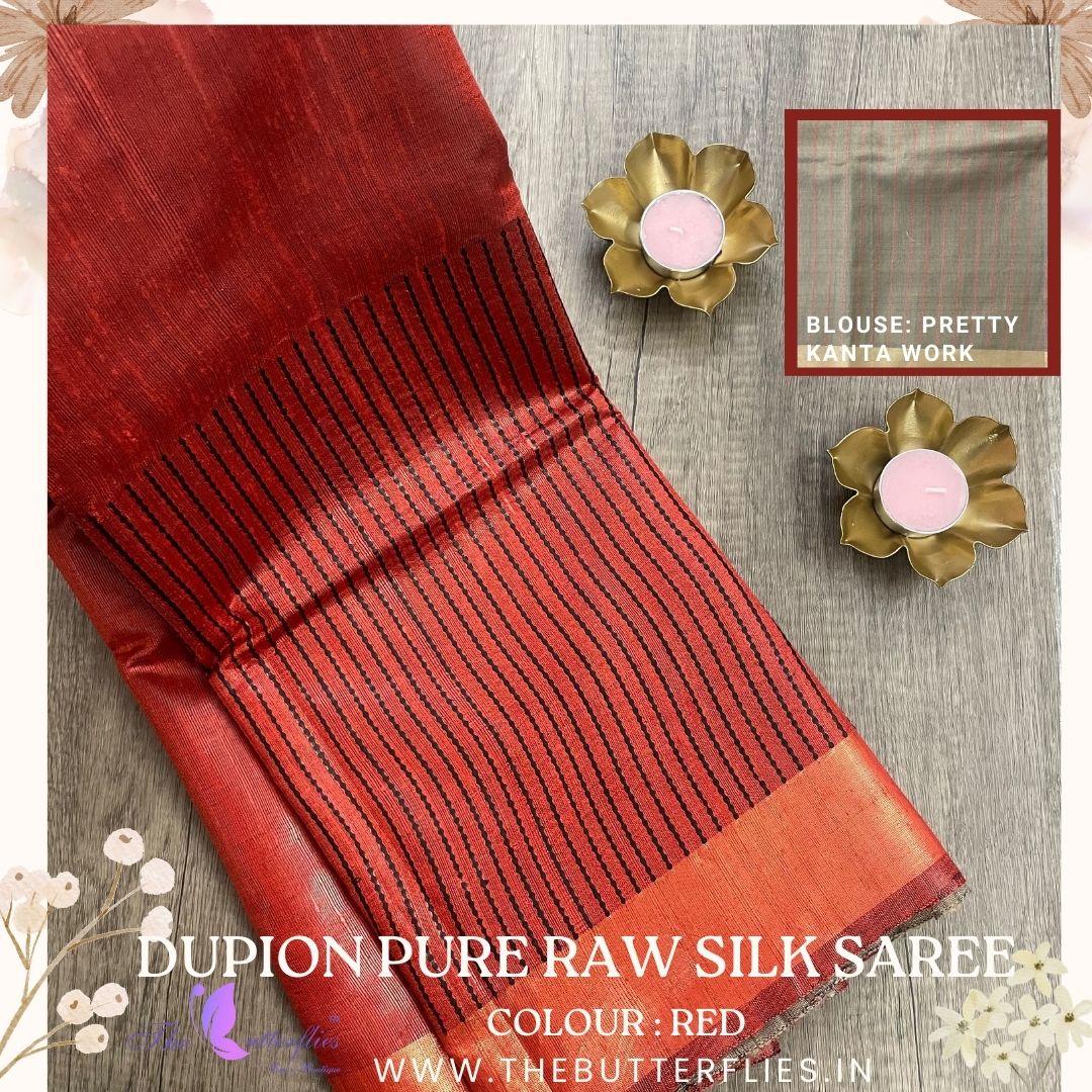 DUPION RAW SILK SAREE YBRSRSS21833