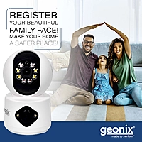 Geonix 2MP+2MP Wi-Fi Night Vision Smart Security Camera, White, 1 Year Warranty