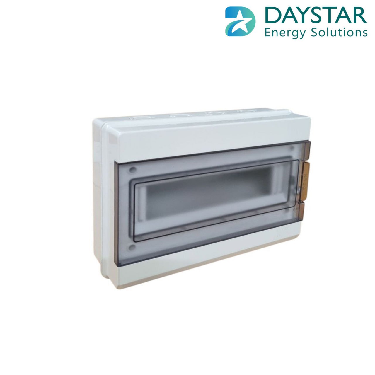 Type 2 - Weatherproof 12-Way MCB Box with Clear PVC Enclosure and Open-Type Cover for Power Distribution (27cm x9cm x21cm)