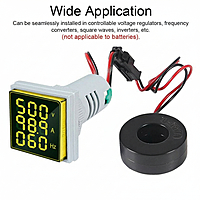 AC Voltage Current Frequency LED Display Meter 500V, 0-100A,0-50Hz (RED)