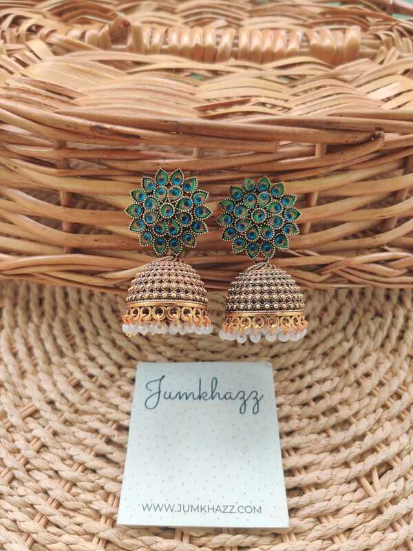 Peacock Feather Jhumka (JBJ827)