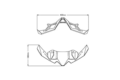 Puig Downforce Naked Frontal Spoilers (Matt Black) Puig Downforce Naked Frontal Spoilers (Matt Black)