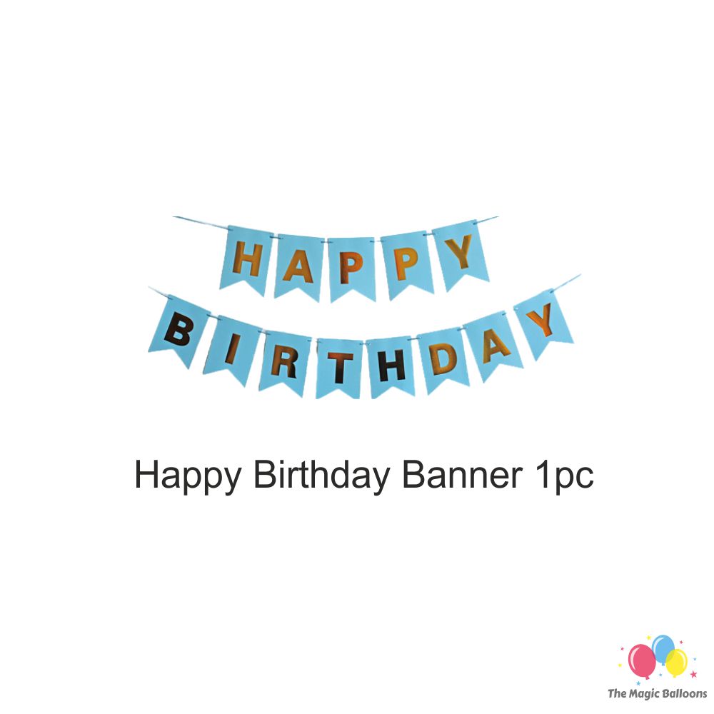 The Magic Balloons Store – Printed Astronaut Space Theme Birthday Party Decoration combo kits – Combo Pack of 38 Pcs, foil 5 pcs Set,1 Happy Birthday banner, 2 Foil Curtains, 30 Balloons-181554