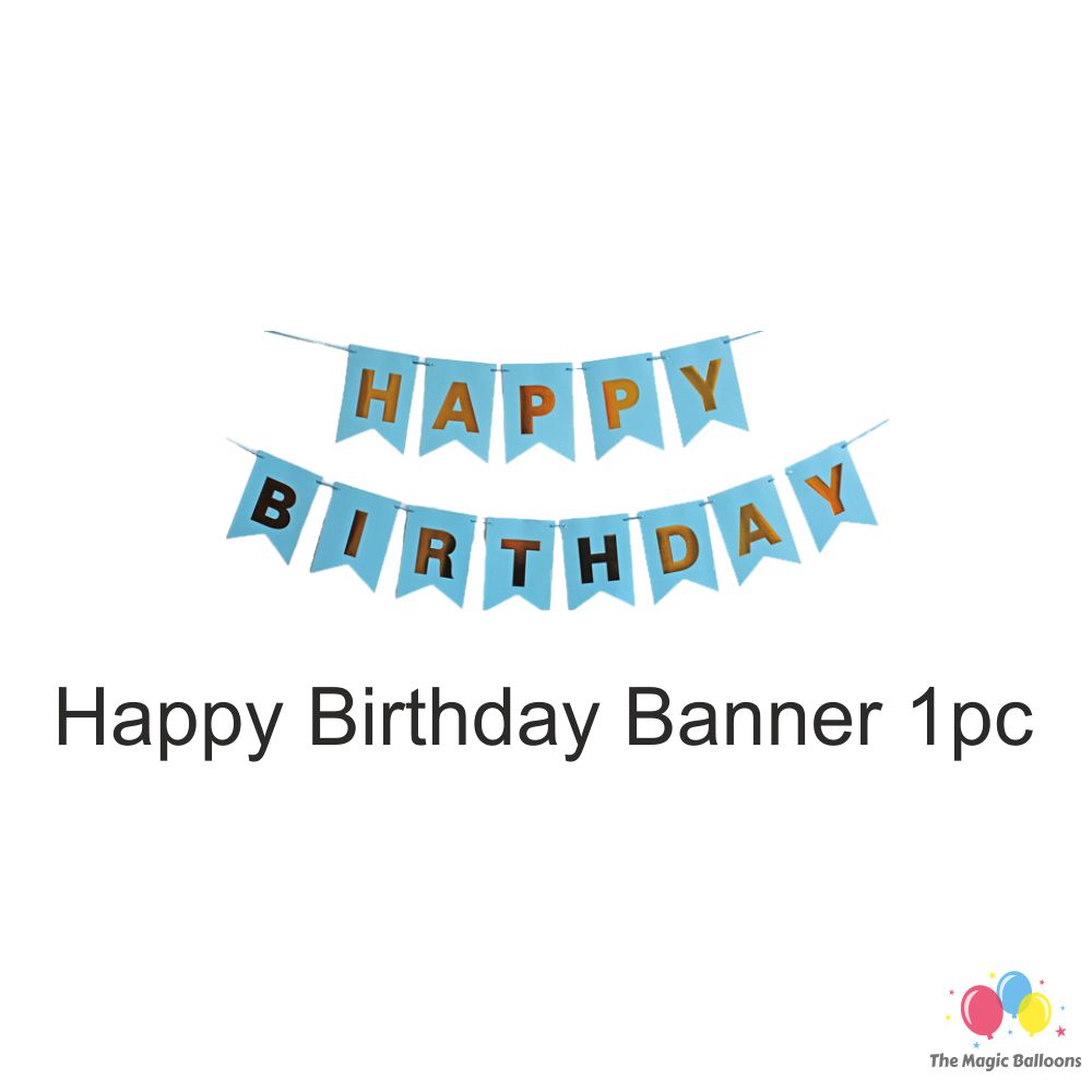 The Magic Balloons- Peppa Pig Birthday Party Decoration combo kit Peppa Pig Foil Balloons Set of 5 pcs,1 Happy Birthday banner, 2 Silver Foil Curtains, 30 Peppa theme color Balloons Pack of 38 pcs