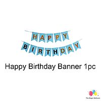 The Magic Balloons- Peppa Pig Birthday Party Decoration combo kit Pack of 38 pcs Peppa Pig Foil Balloons Set of 5 pcs,1 Happy Birthday banner, 2 Silver Foil Curtains, 30 Peppa theme printed Balloons