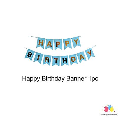 The Magic Balloons Store – Printed Space Theme Birthday Party Decoration Combo Kits – Combo Pack Of 38 Pcs, Foil 5 pcs Set,1 Happy Birthday Banner, 2 Foil Curtains, 30 Balloons-181595