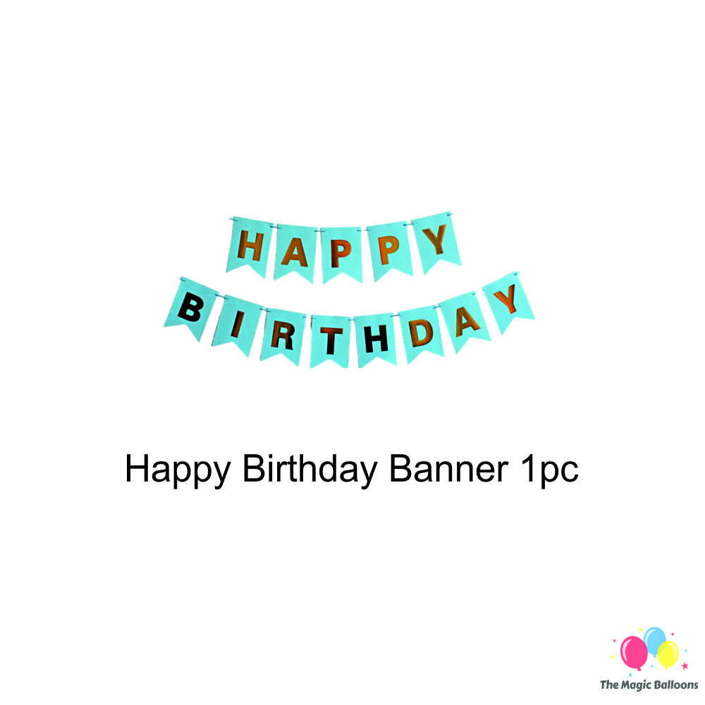 The Magic Balloons Store – Baby Shark Theme Birthday Party Decoration Combo Kits – Combo Pack Of 38 Pcs, Foil 5pcs Set,1 Happy Birthday Banner, 2 Foil Curtains, 30 Balloons-181597