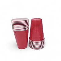 The Magic Balloons Store- Beer Pong Glass- Red Drinking Glasses for Christmas Diwali New Year Wedding Halloween and Bachelor Party Supplies- Liquid Capacity 450ml Set of 50 pcs- 181565