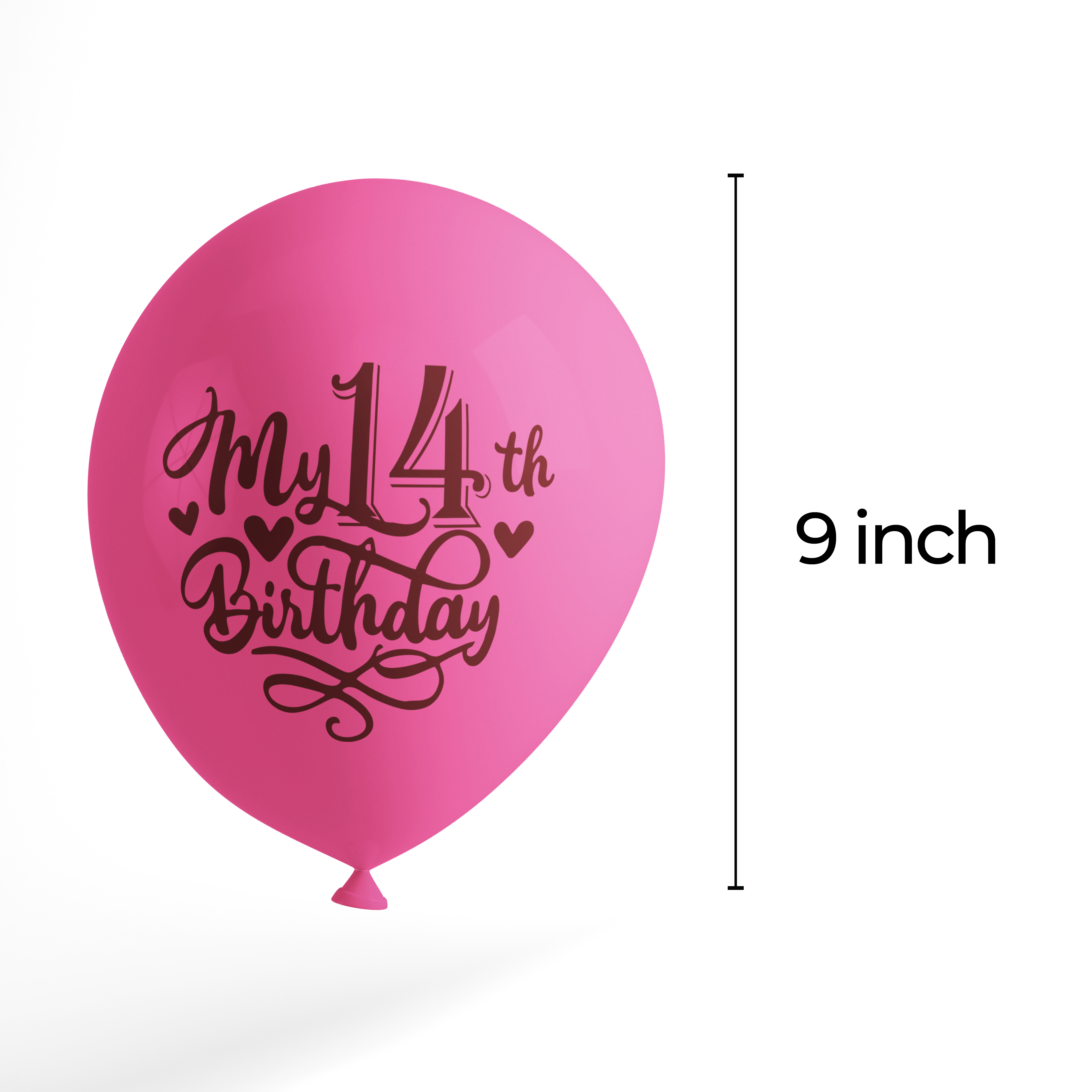 Happy 14th Birthday Celebrate with Our Combo Kit of 16 Printed Balloons and a Banner Pack of 16pcs for Your 14th Birthday Party Celebrations