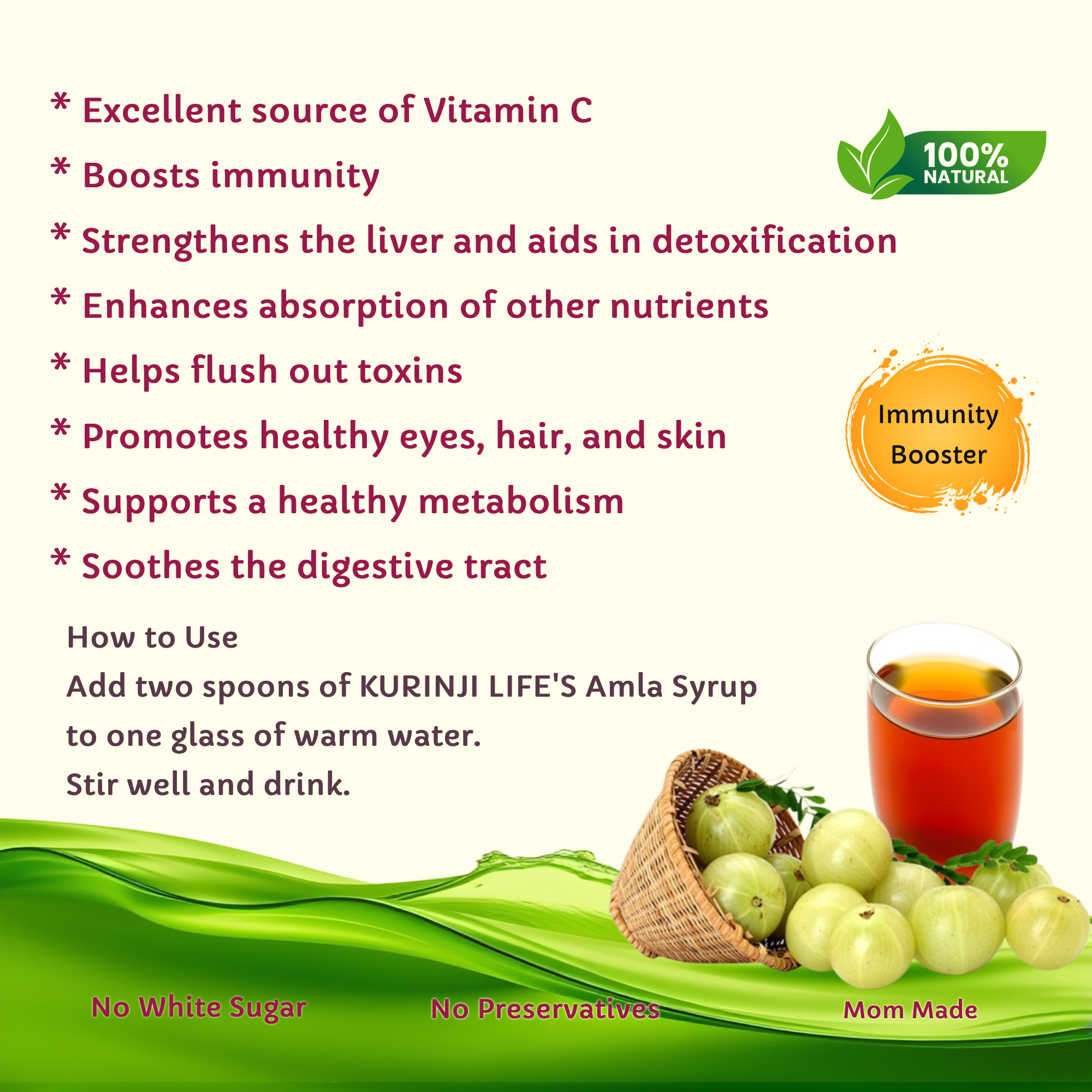 Kurinji Life Amla Syrup (Nellikai Manappagu) 200 Gm