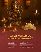 GRANULES Ghee Diya for Puja  100 Pieces  (pack of 1)