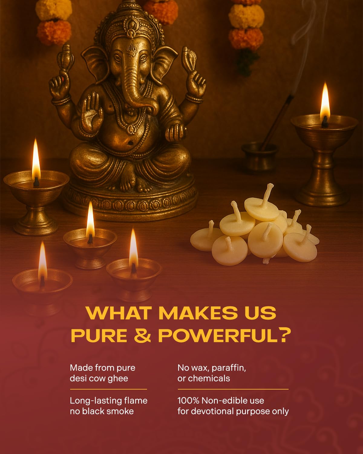 GRANULES Ghee Diya for Puja 100 Pieces (pack of 1) GRANULES Ghee Diya for Puja 100 Pieces (pack of 1)