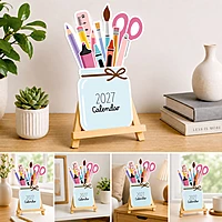 2027 Pencil Box Table Calendar