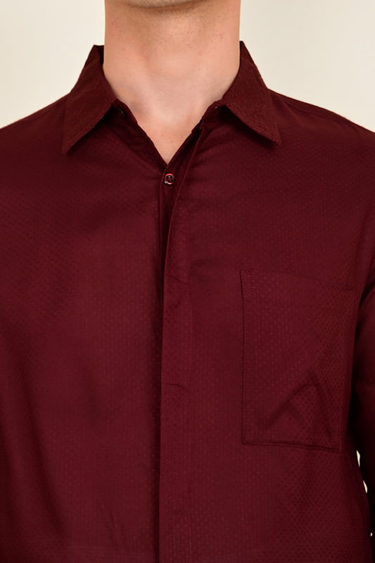 Men's Full Sleeve Embroidered Shirt