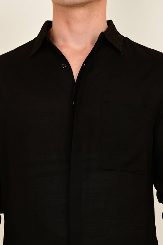 Men's Full Sleeve Embroidered Shirt