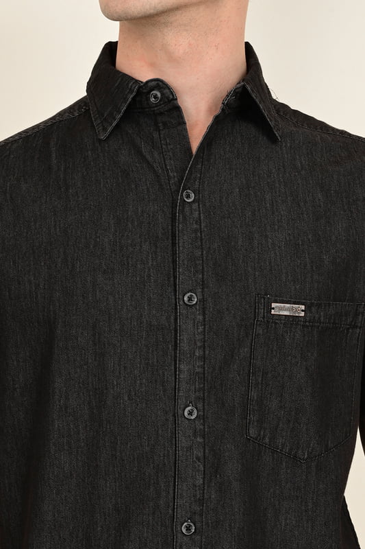 Men's Half Sleeve Chambray Shirt