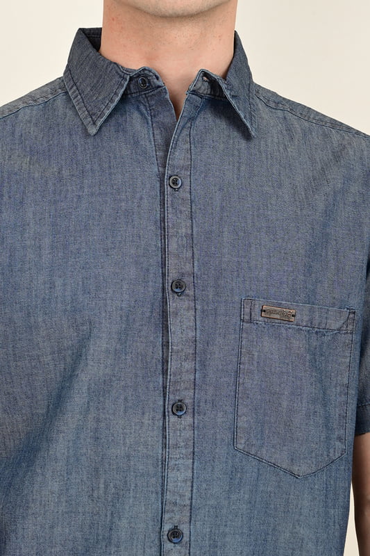 Men's Half Sleeve Chambray Shirt