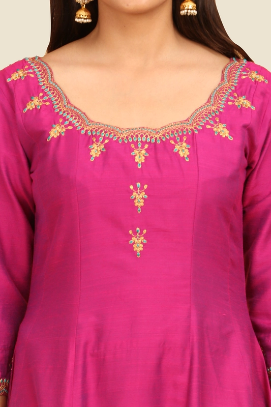 Women Embroidered Ethnic Anarkali Dress