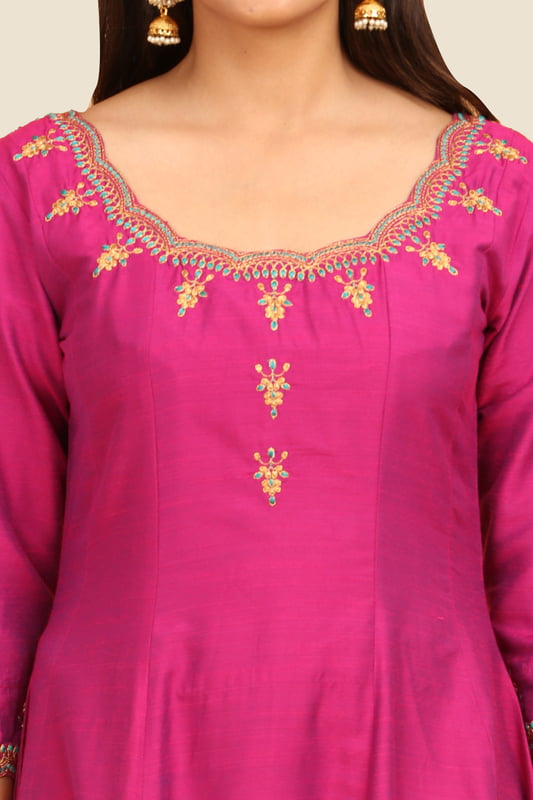 Women Embroidered Ethnic Anarkali Dress