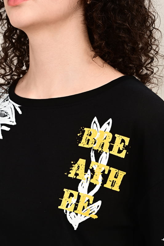 Women's  Forest Script Crop Top