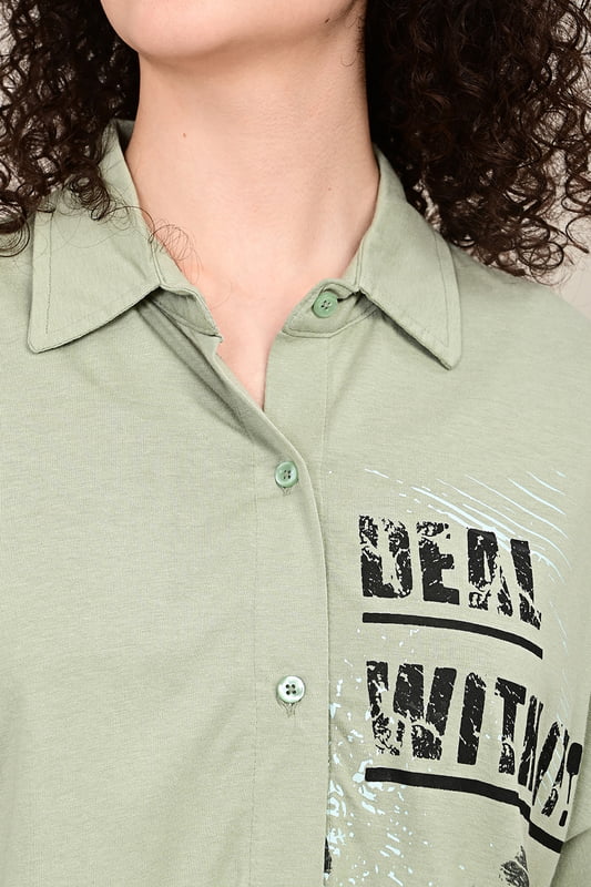 Women's Forest Script Tie-up Shirt