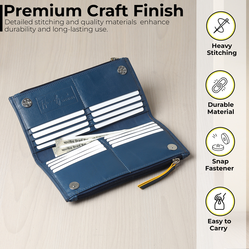 LONG ZIP WALLET AZUL