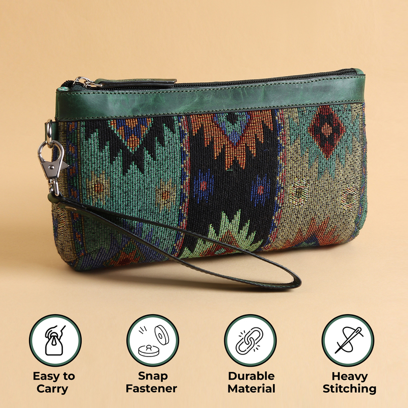 WRISTLET CLUTCH VERDE