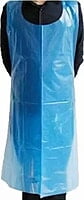 Disposable Plastic Apron (Pack of 100) | Waterproof Dental & Medical PPE Aprons | White & Blue