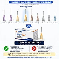 HMD Dispo Van Disposable Needles | Sterile Single-Use Hypodermic Needles | Pack of 100
